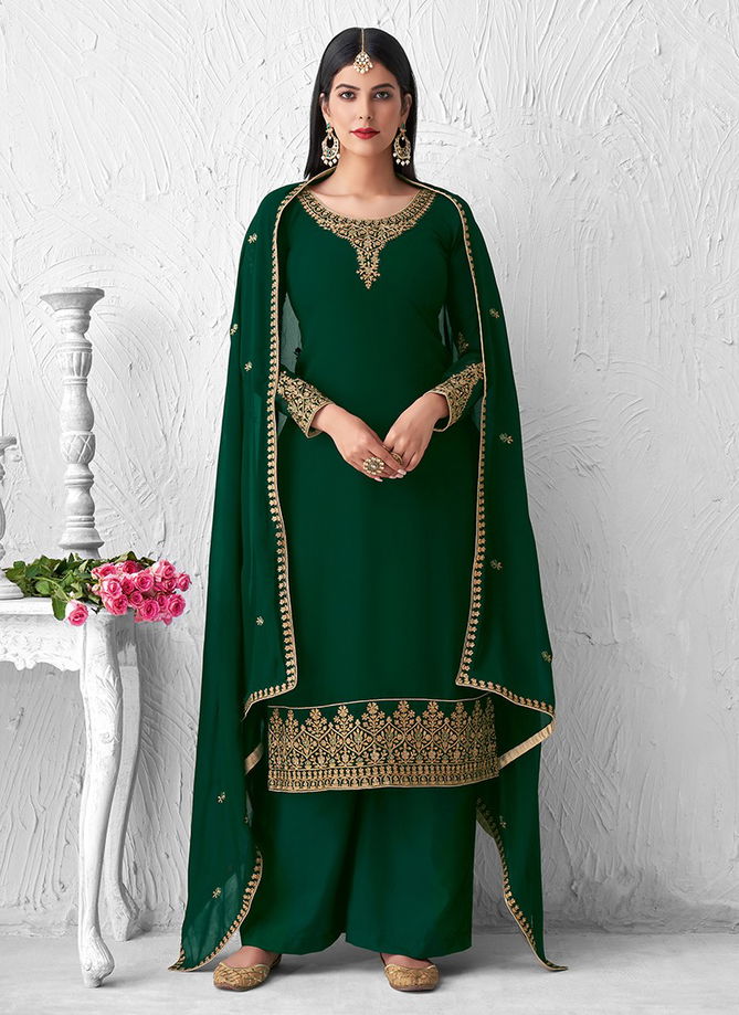 Aashirwad Saffron Latest Fancy Real Georgette Designer Occasional Wear Embroidery And Diamond Work Salwar Kameez Collection